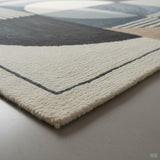 Hand Tufted Wool Accent Rug 2x2 Abstract Soft Decorative Carpet for Entryway, Bedside, Reading Nook & Cozy Home Corners