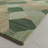 2x2 Feet Rectangular Wool Hand Tufted Geometric Accent Rug – Soft Mini Statement Carpet for Entryway, Reading Nook & Compact Home Décor