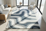 Hand Tufted Mini Wool Accent Rug 2x2 Feet – Multicolor Wave Pattern Soft Plush Carpet | Cozy Reading Nook, Bedside, Entryway & Compact Home Decor Rug