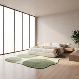 Hand Tufted Wool Accent Rug 2x2 Ft | Geometric Minimalist Carpet for Entryway, Reading Nook & Compact Modern Decor