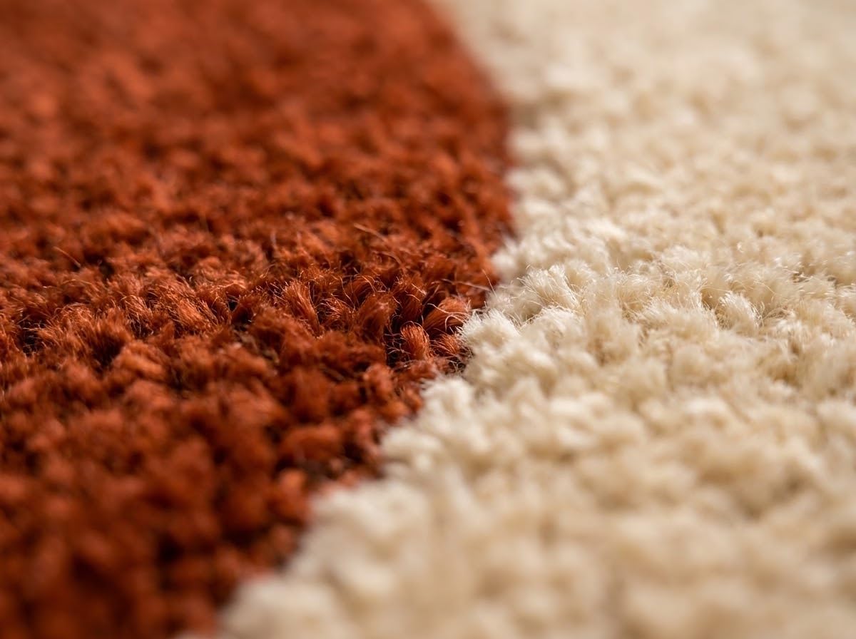 4X4 Feet (Round) - Hand-Tufted Wool Area Rug Wave Stripe Pattern Modern Mid Century Indoor Carpet for Living Room, Bedroom & Home Décor