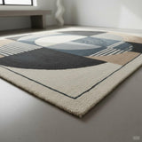 Hand Tufted Wool Accent Rug 2x2 Abstract Soft Decorative Carpet for Entryway, Bedside, Reading Nook & Cozy Home Corners