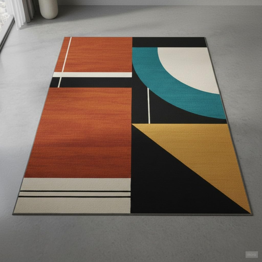 Hand Tufted Multicolor Wool Accent Rug 2x2 ft – Compact Cozy Floor Decor for Reading Nooks, Small Corners & Minimal Modern Spaces