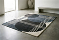 Hand Tufted Wool Accent Rug 2x2 Feet Rectangular – Geometric Soft Carpet for Reading Nook, Entryway & Cozy Corners