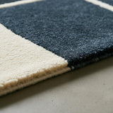 Hand Tufted Wool Accent Rug 2x2 Feet Rectangular – Geometric Soft Carpet for Reading Nook, Entryway & Cozy Corners
