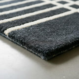 Hand Tufted Wool Accent Rug 2x2 Feet Rectangular – Geometric Soft Carpet for Reading Nook, Entryway & Cozy Corners