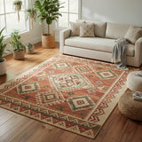 Hand Tufted Wool Accent Rug 2x2 Feet | Artistic Mini Area Carpet for Entryway, Reading Nook & Compact Home Decor