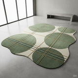 Hand Tufted Wool Accent Rug 2x2 Ft | Geometric Minimalist Carpet for Entryway, Reading Nook & Compact Modern Decor