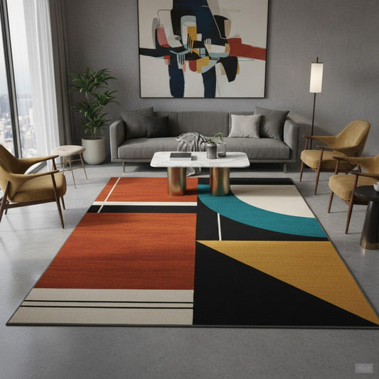 Hand Tufted Multicolor Wool Accent Rug 2x2 ft – Compact Cozy Floor Decor for Reading Nooks, Small Corners & Minimal Modern Spaces