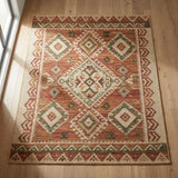 Hand Tufted Wool Accent Rug 2x2 Feet | Artistic Mini Area Carpet for Entryway, Reading Nook & Compact Home Decor