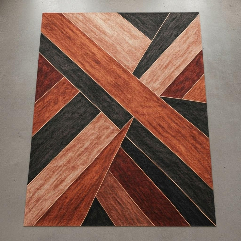 Hand Tufted Wool Accent Rug 2x2 Ft Multicolor Striped Design Soft Cozy Decorative Carpet for Reading Nooks, Bedside Corners & Apartment Decor