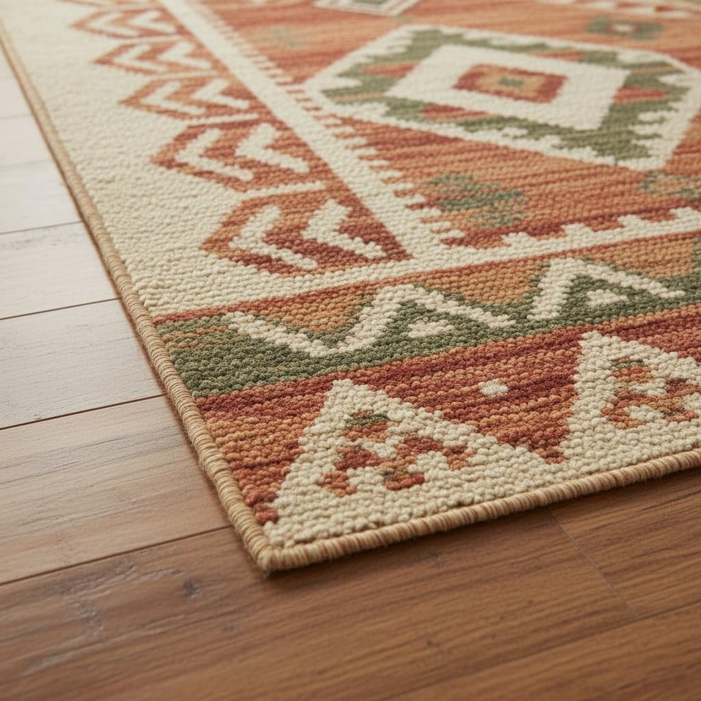 Hand Tufted Wool Accent Rug 2x2 Feet | Artistic Mini Area Carpet for Entryway, Reading Nook & Compact Home Decor