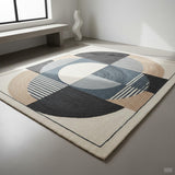 Hand Tufted Wool Accent Rug 2x2 Abstract Soft Decorative Carpet for Entryway, Bedside, Reading Nook & Cozy Home Corners