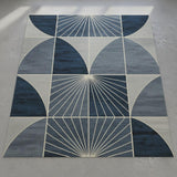 2x2 Feet Rectangular – Blue Grey Hand Tufted Wool Accent Rug for Reading Nook, Bedside, Cozy Corner & Modern Home Decor