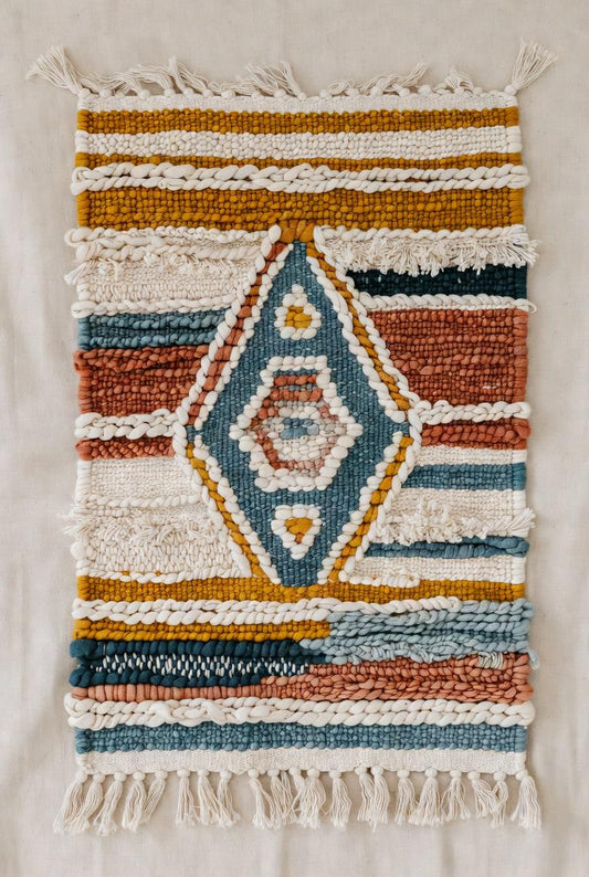 Multicolor Chindi Cotton Rug, Braided Boho Area Rug, Textured Accent Carpet, Farmhouse Floor Mat, Kitchen and Living Room Décor