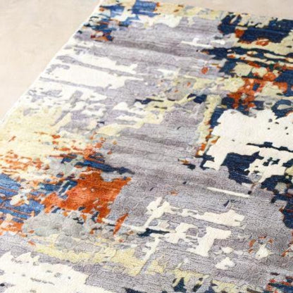 Hand Tufted Wool Area Rug, Abstract Paint Stroke Design, Plush Modern Carpet for Living Room, Soft Textured Contemporary Floor Rug