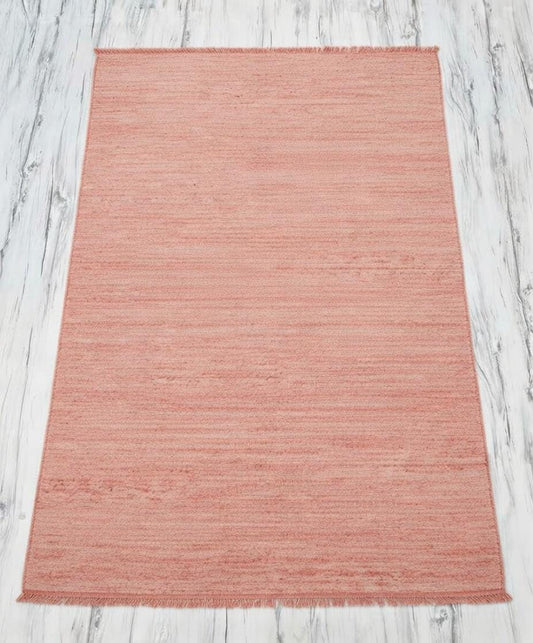 Hand Knotted Oushak Rug, Blush Pink Area Rug, Minimal Vintage Style Carpet, Pastel Turkish Rug, Handmade Wool Rug, Living Room Bedroom Decor